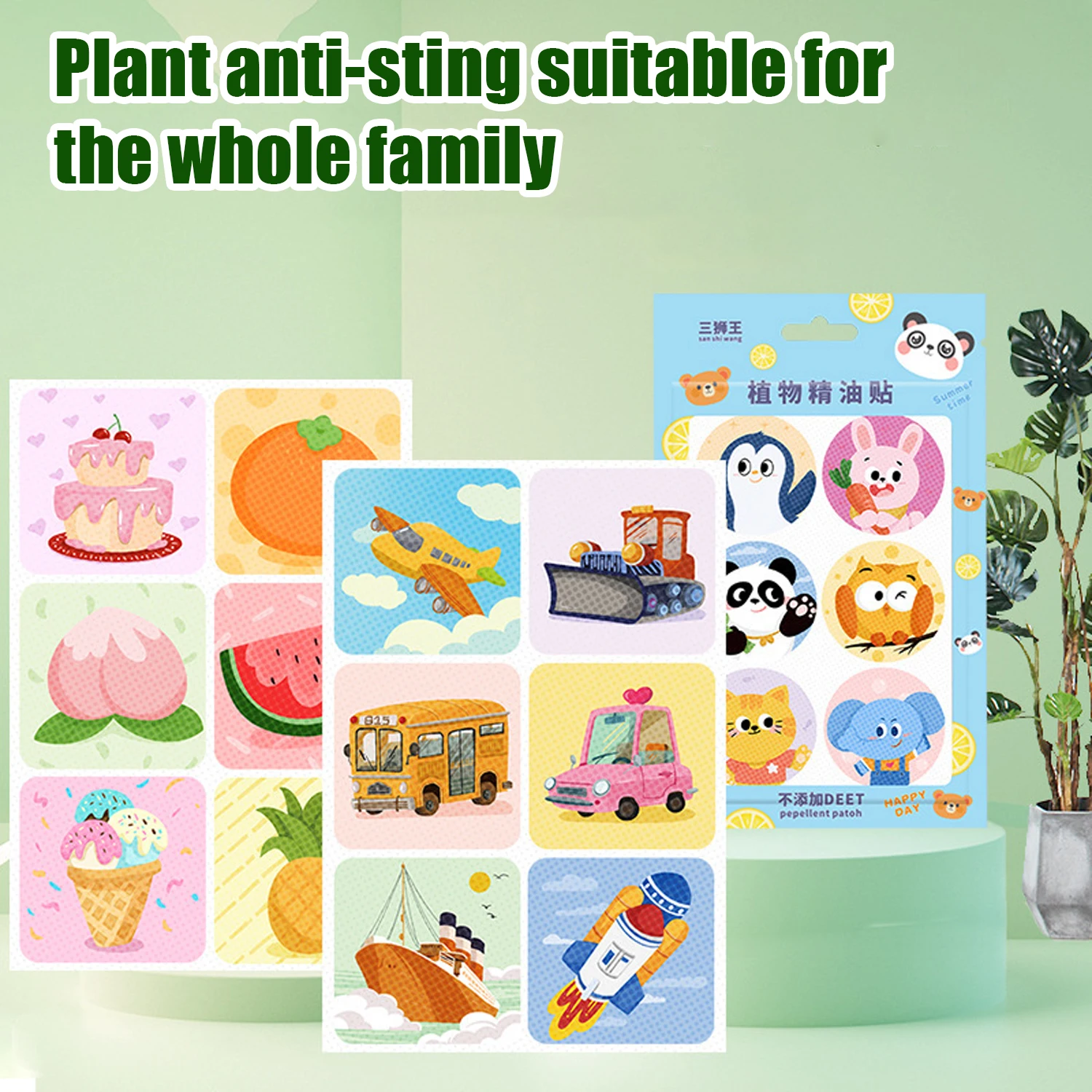 36-Pack Mosquito Repellent Stickers for kids 6 36 summer children's cartoon mosquito stickers, natural plant oils baby outdoor anti-mosquito stickers A pack of 36 stickers 6